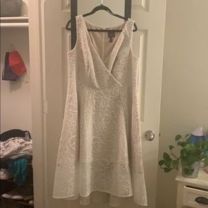 White Adrianna Papell cocktail dress